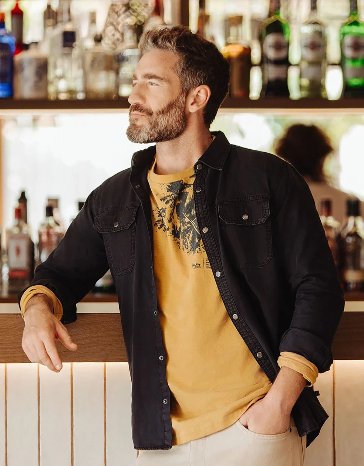 Camisa Manga Larga Negro - Balthasar