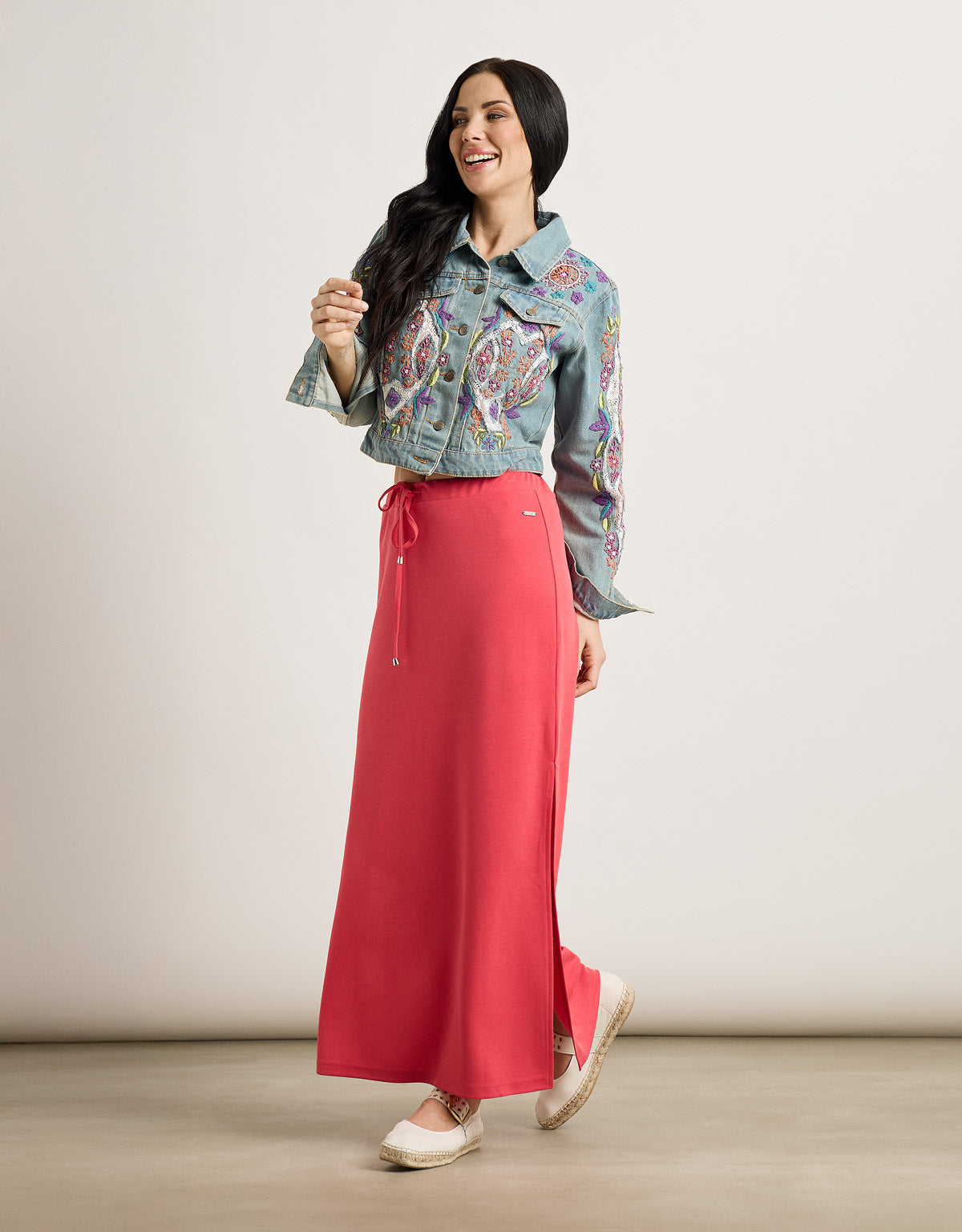 Falda Midi Coral - Claudina 5