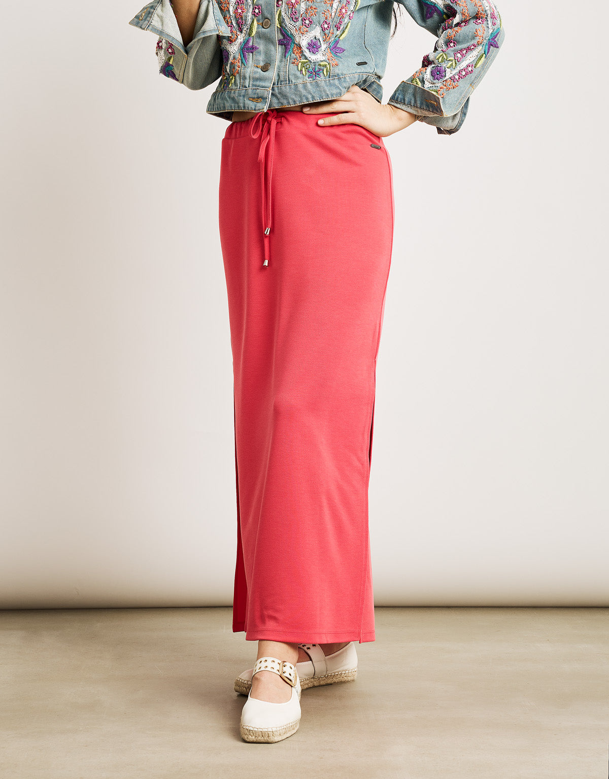 Falda Midi Coral - Claudina