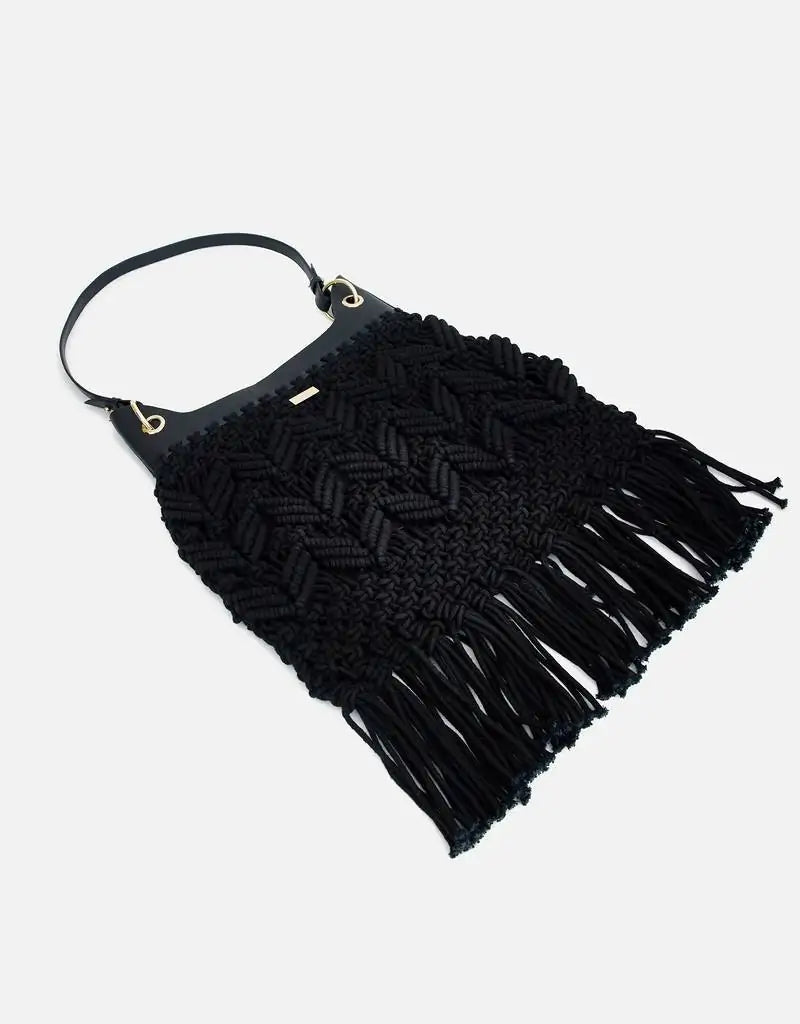 Bolso De Hombro Negro - Hishi