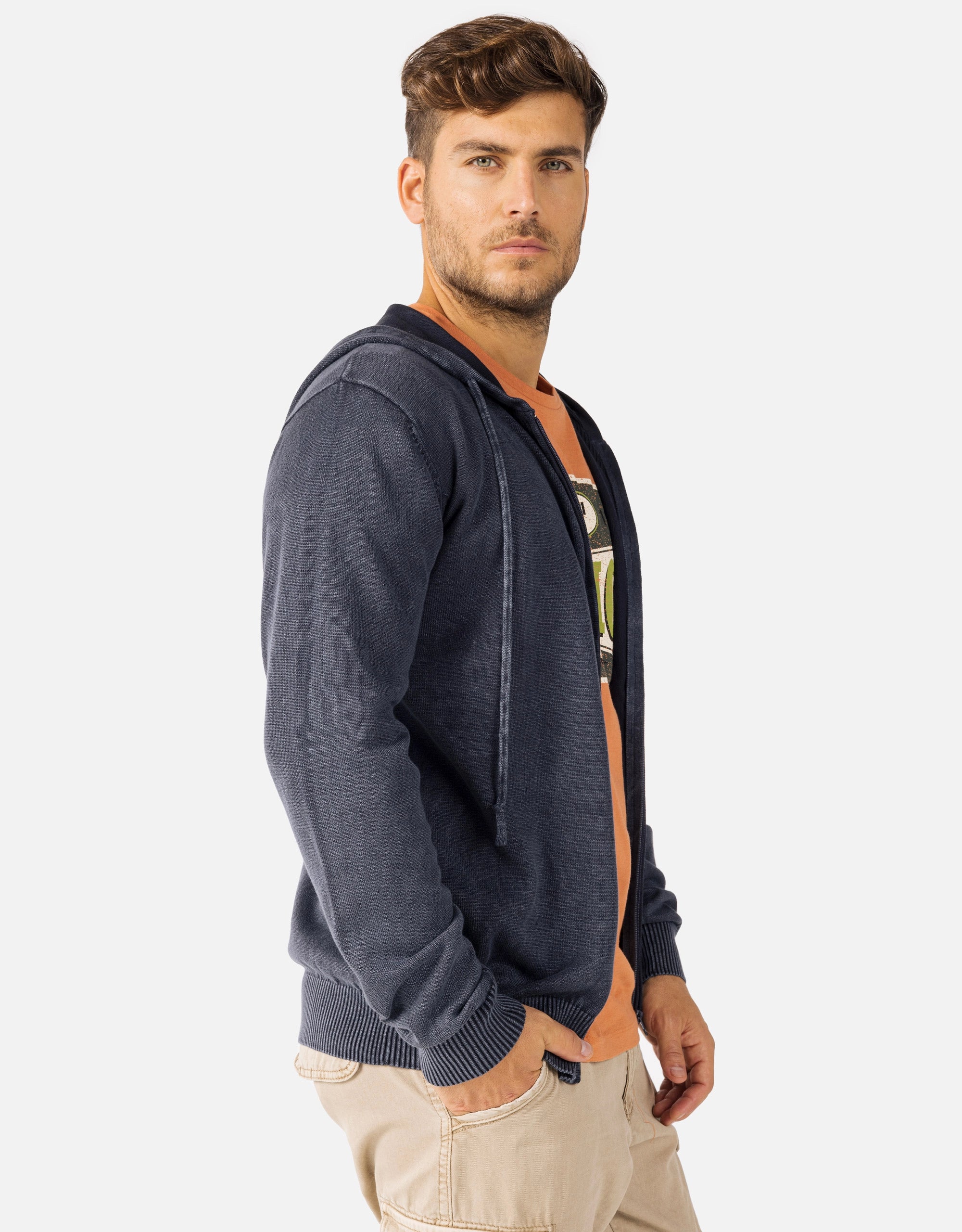 Sudadera con Capucha Algodón Azul Marino - Rhys 3