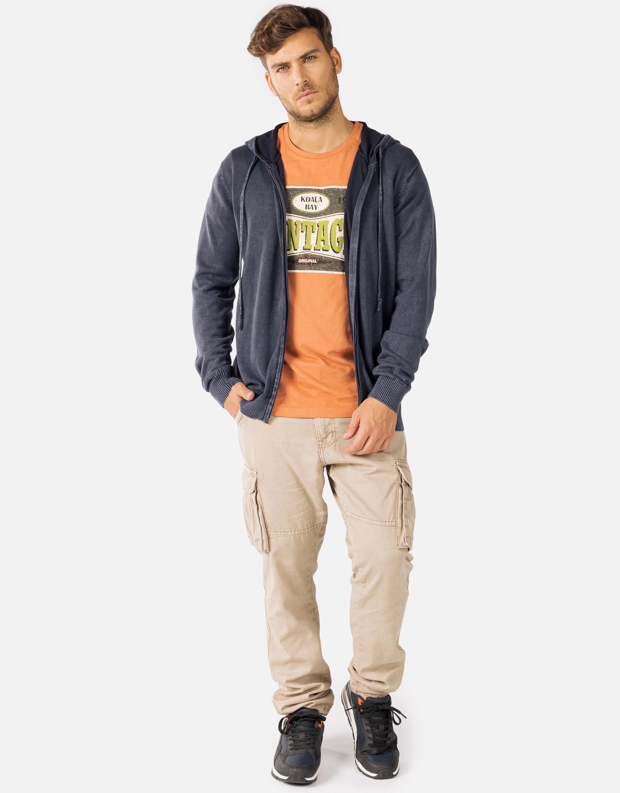 Sudadera con Capucha Algodón Azul Marino - Rhys 6