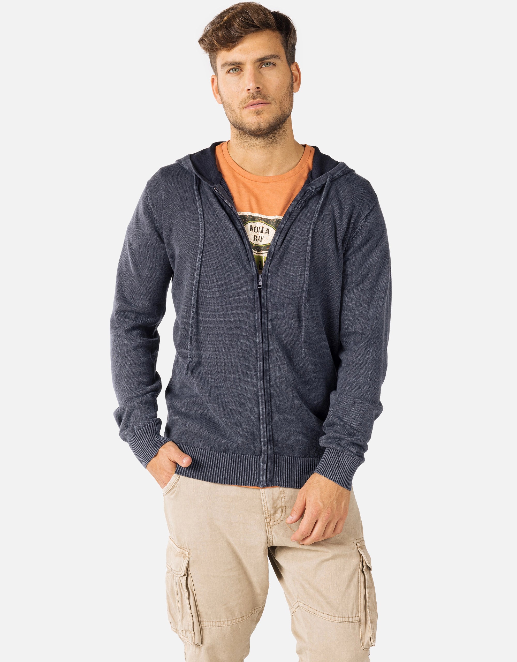 Sudadera con Capucha Algodón Azul Marino - Rhys