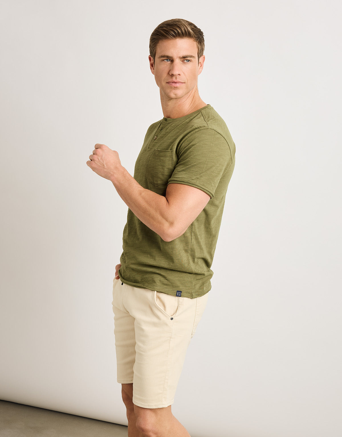 Camiseta Manga Corta Caqui - Barny 4