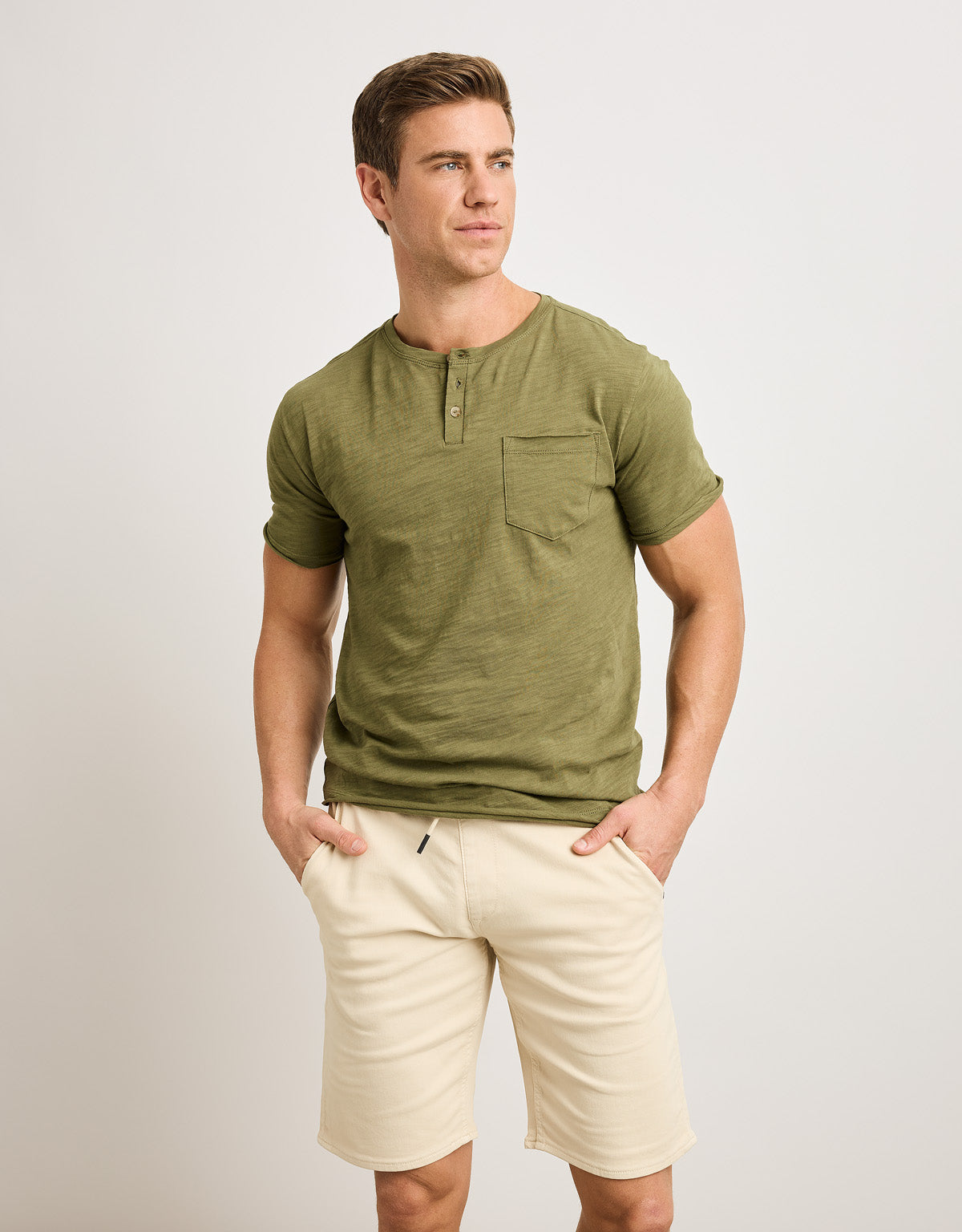 Camiseta Manga Corta Caqui - Barny