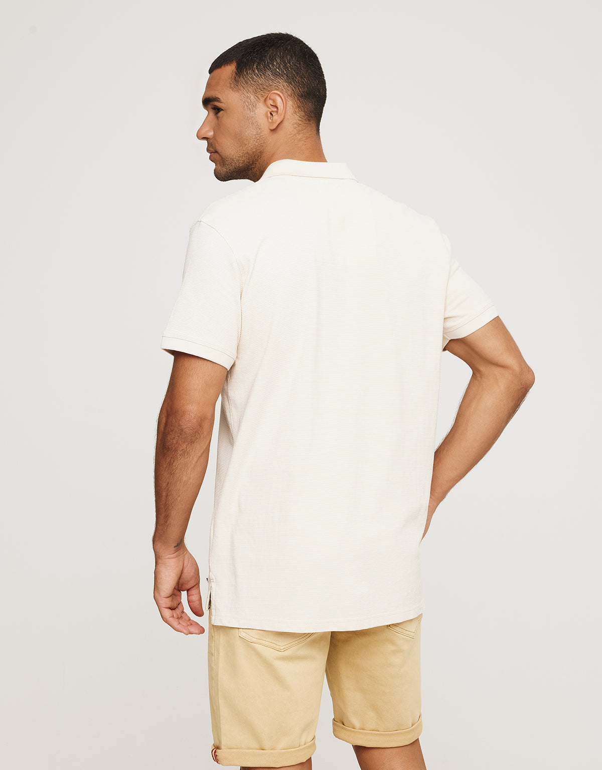 Polo Manga Corta Algodón Beige - Tome