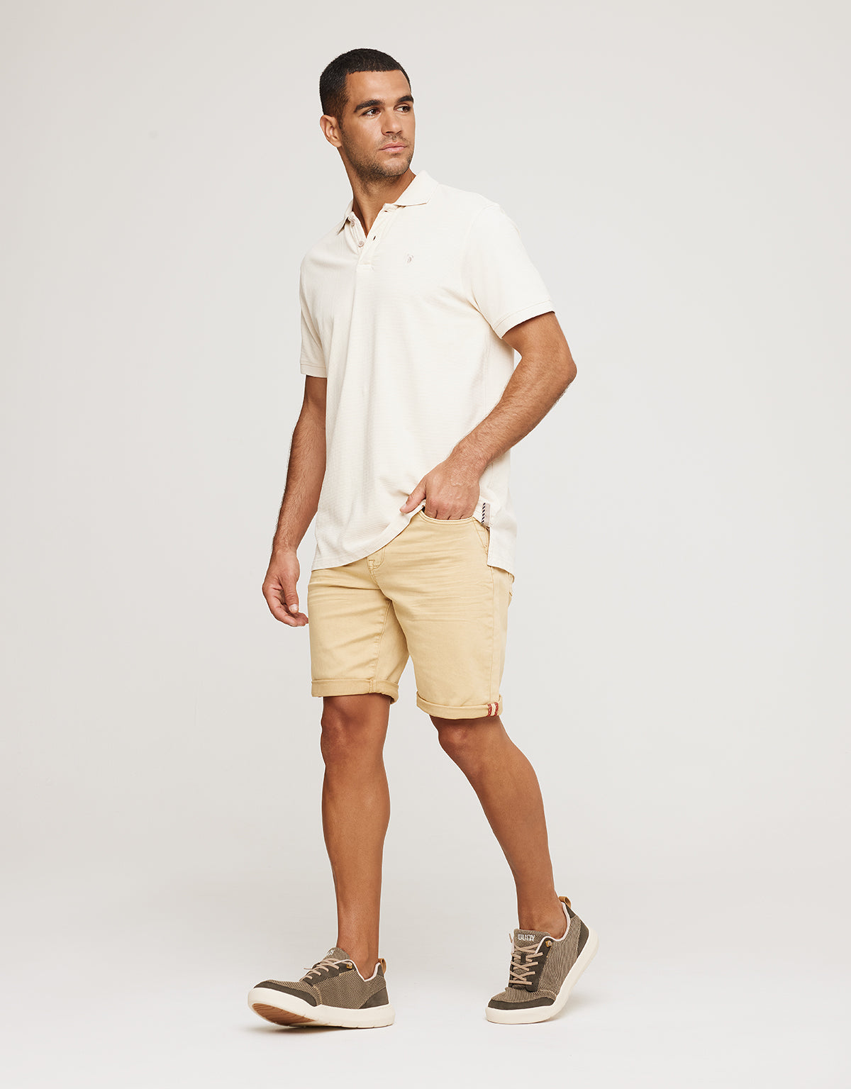 Polo Manga Corta Algodón Beige - Tome