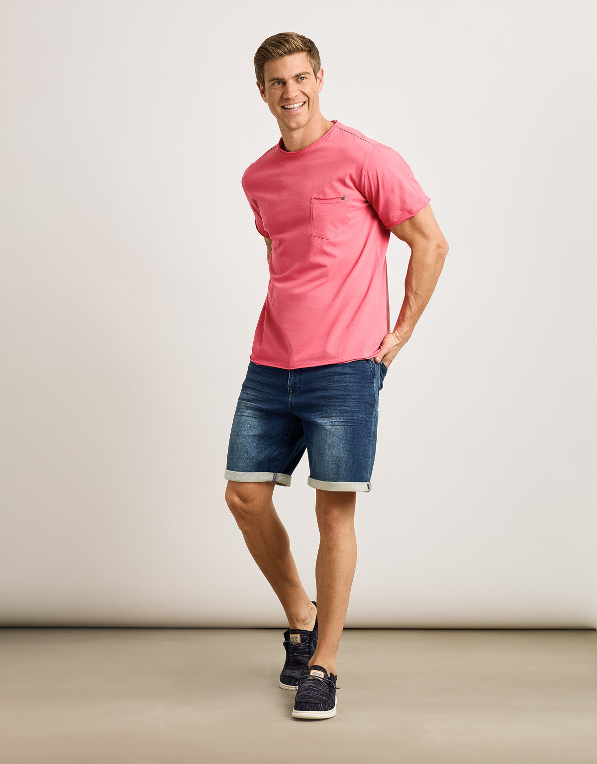 Kurzärmeliges Korallen-T-Shirt - Astre