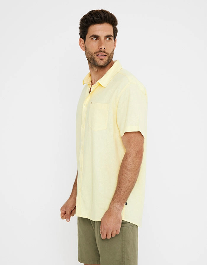 Kurzärmeliges Leinenhemd - Norfolk