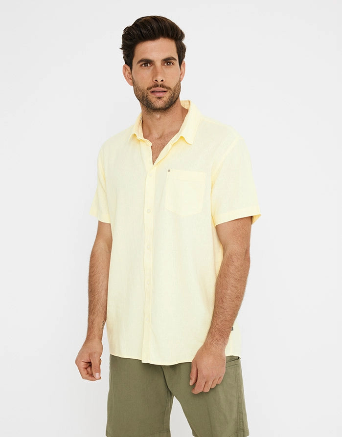 Kurzärmeliges Leinenhemd - Norfolk