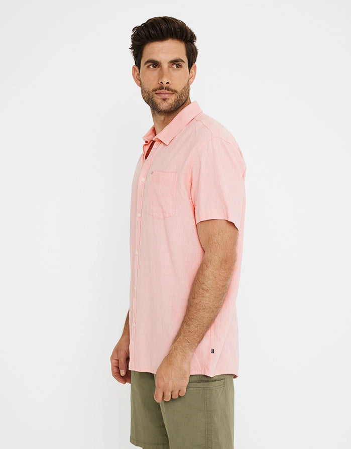 Kurzärmeliges Leinenhemd - Norfolk
