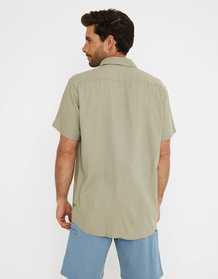 Kurzärmeliges Leinenhemd - Norfolk