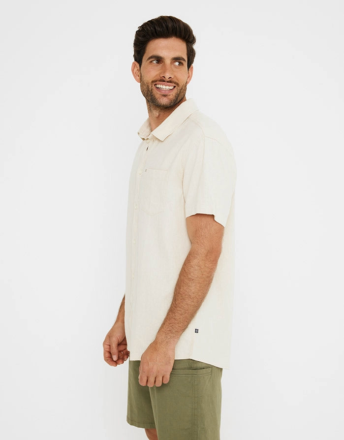 Kurzärmeliges Leinenhemd - Norfolk
