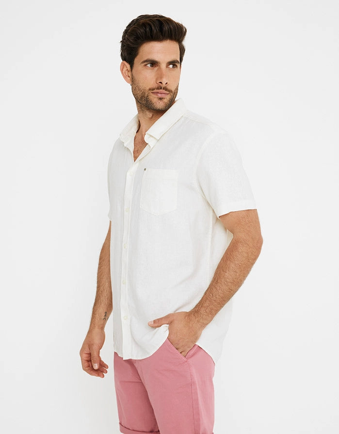 Kurzärmeliges Leinenhemd - Norfolk