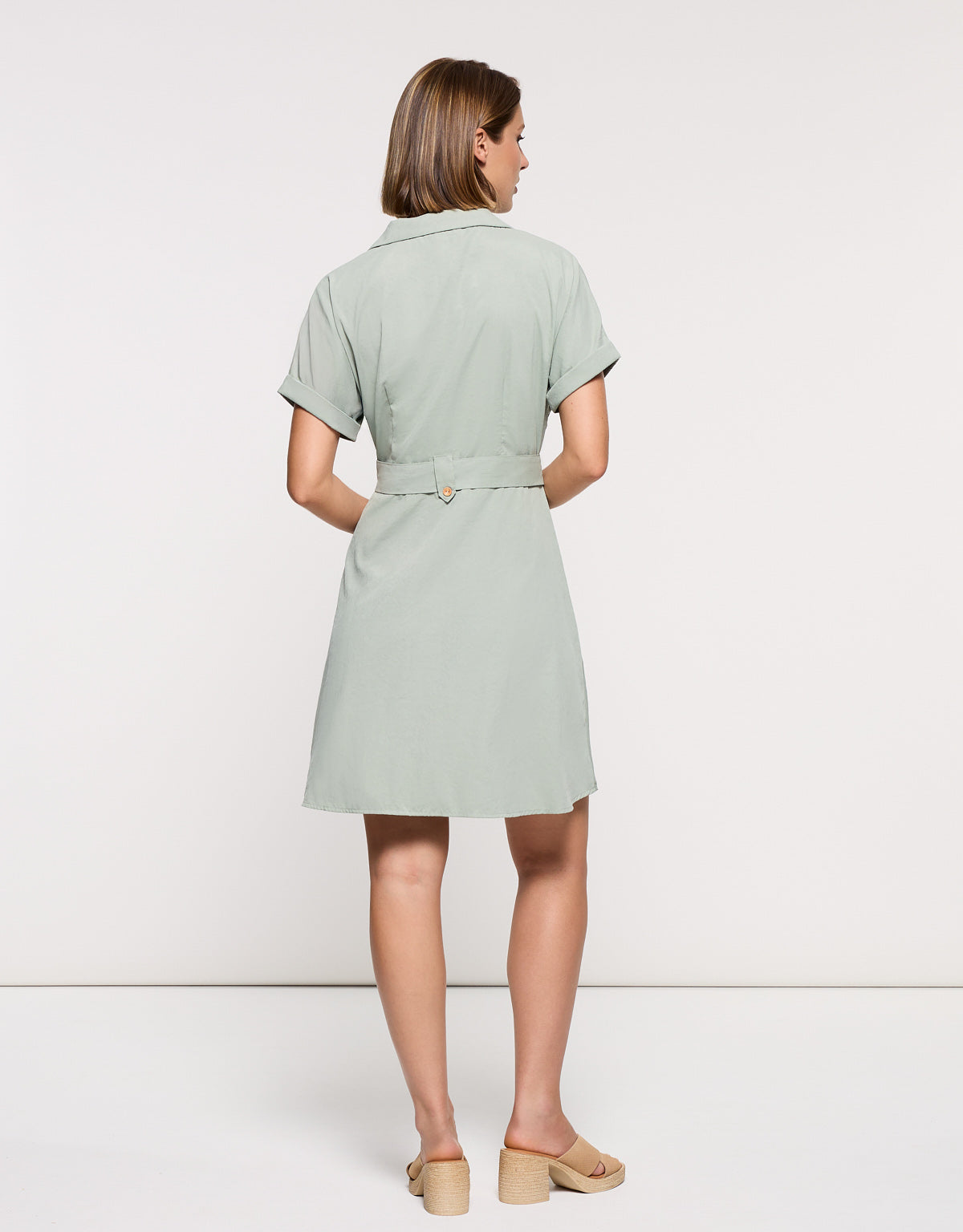 Robe courte kaki clair - Ilice