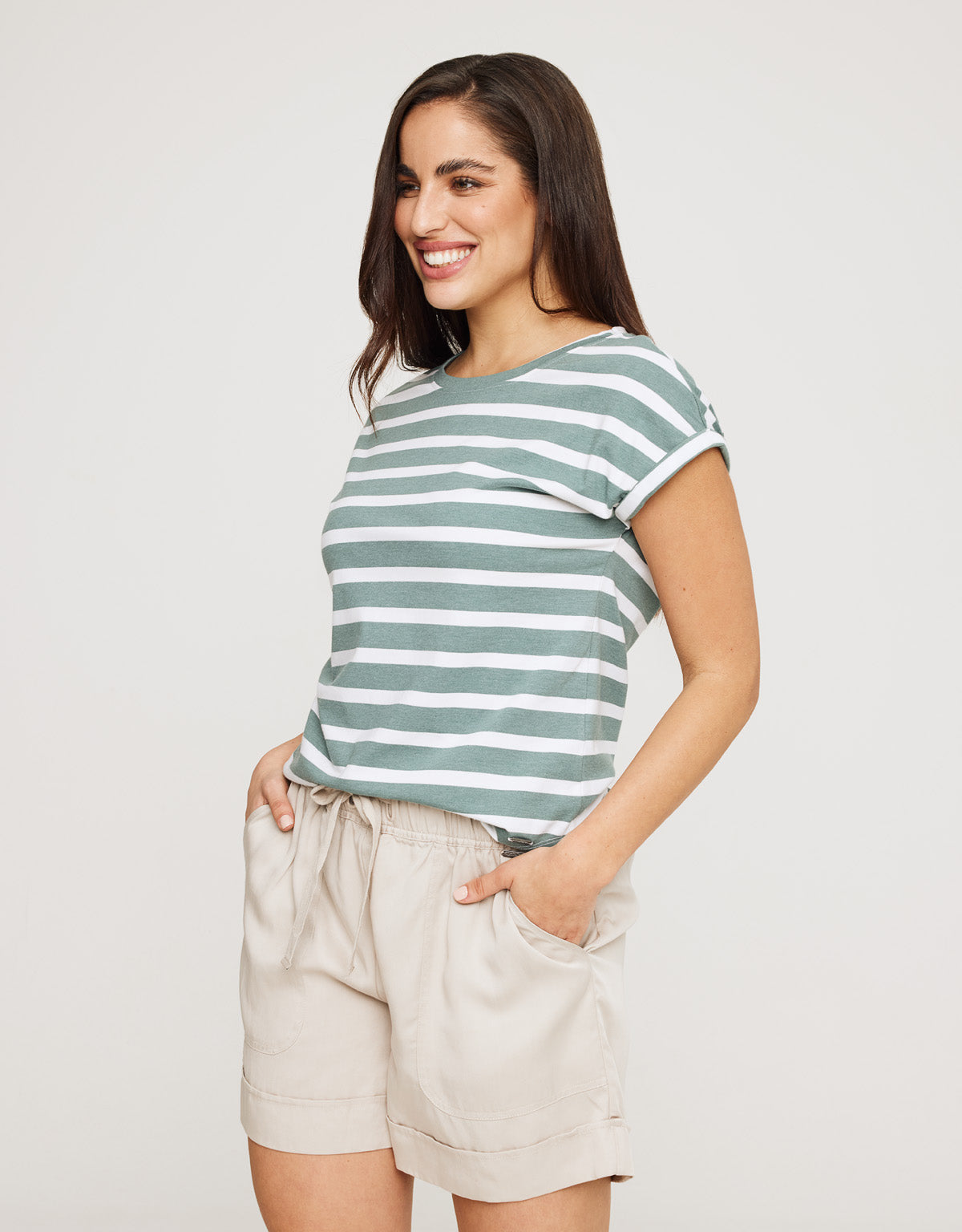 Camiseta Manga Corta de Rayas - Madonna