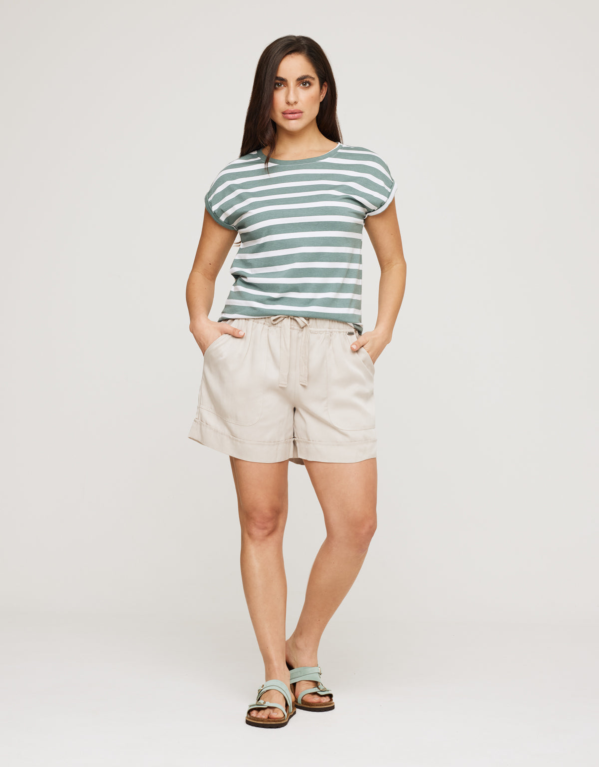 Camiseta Manga Corta de Rayas - Madonna