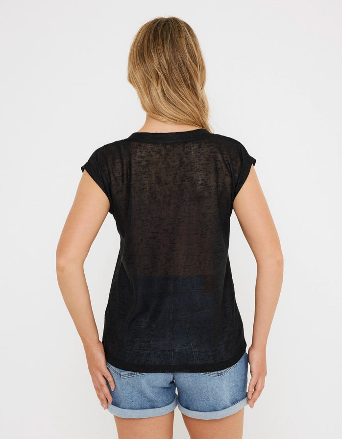 Camiseta Manga Corta Transparencias Negro - Tumi 3