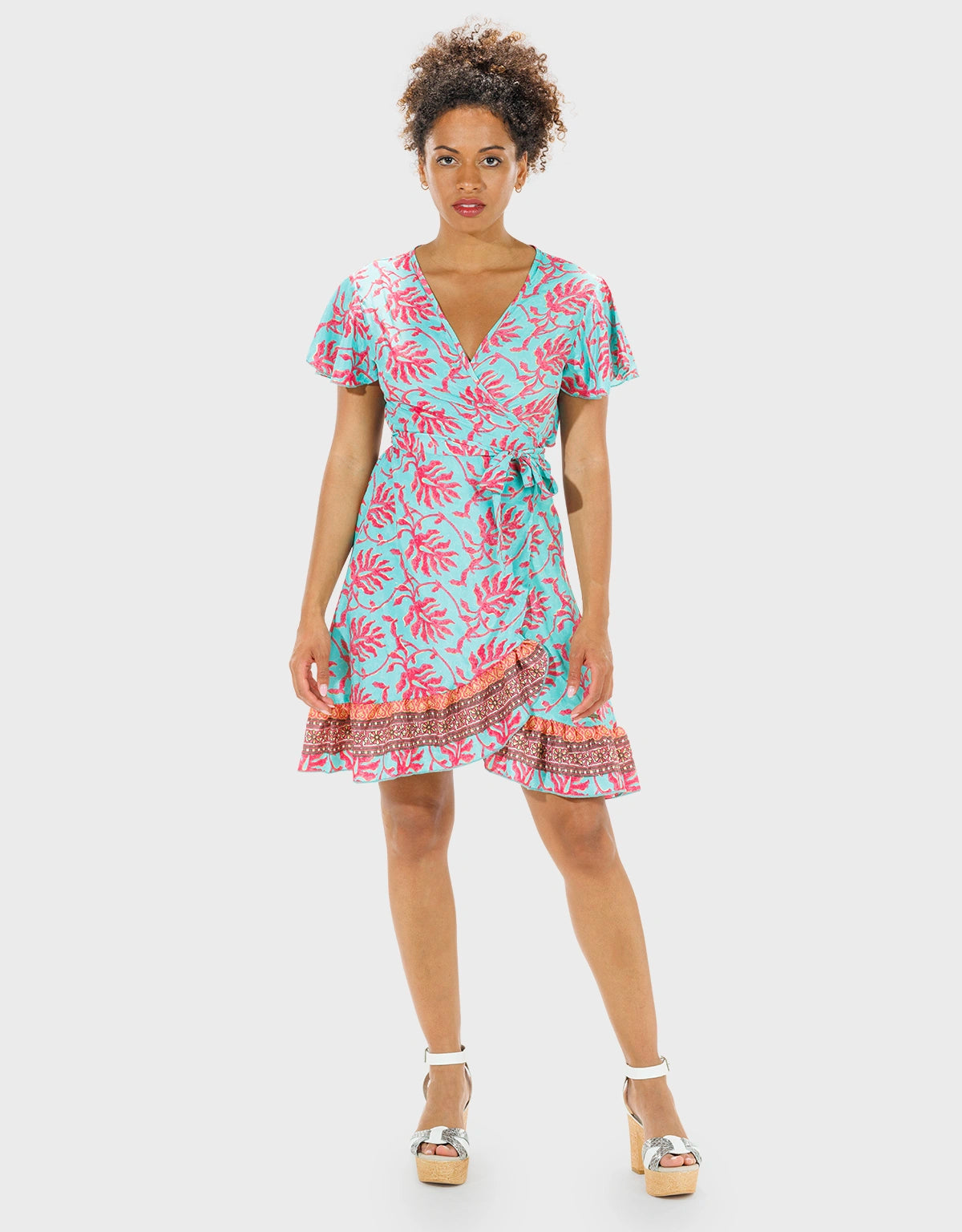 Vestido Corto Manga Corta - Feliz