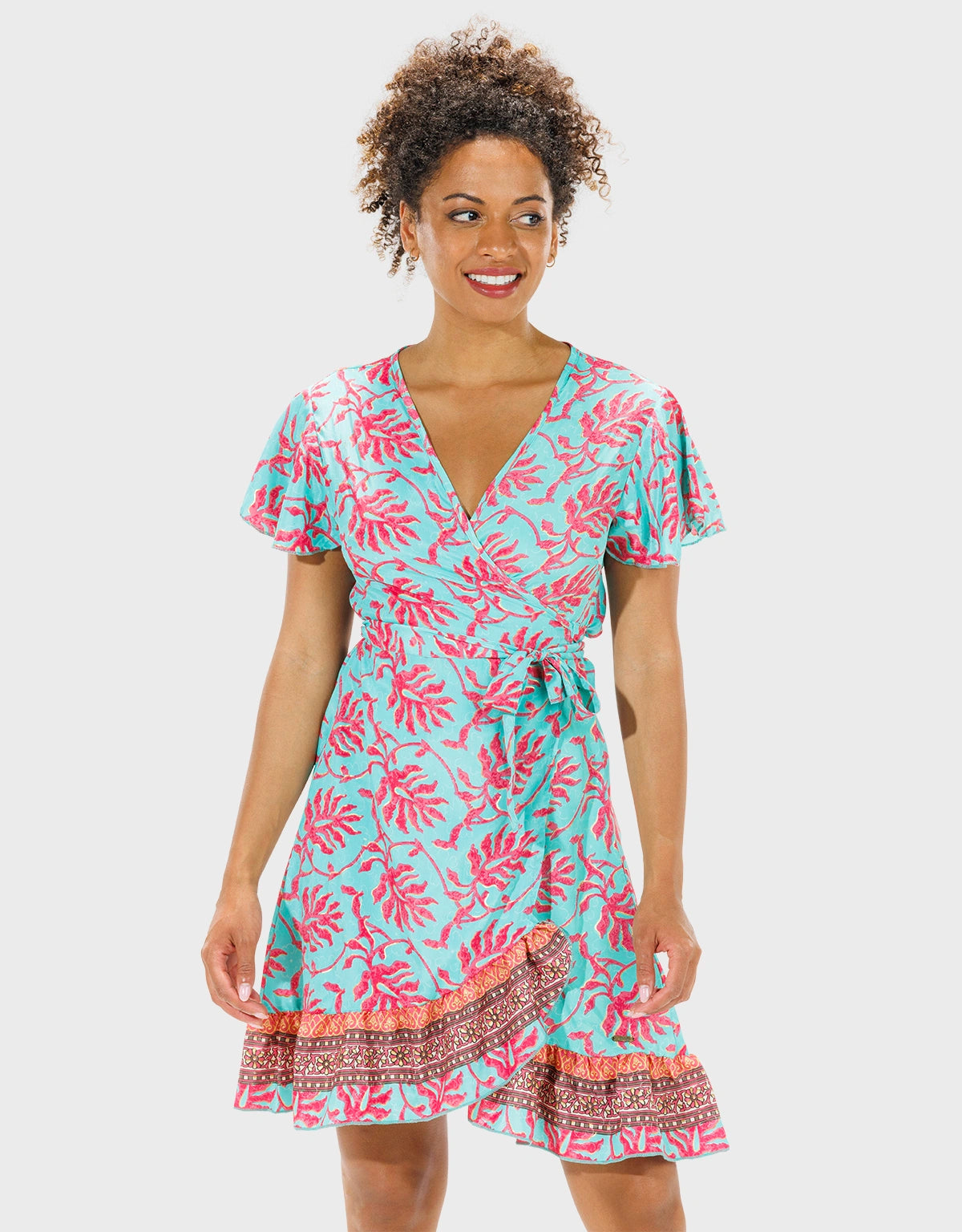 Vestido Corto Manga Corta - Feliz