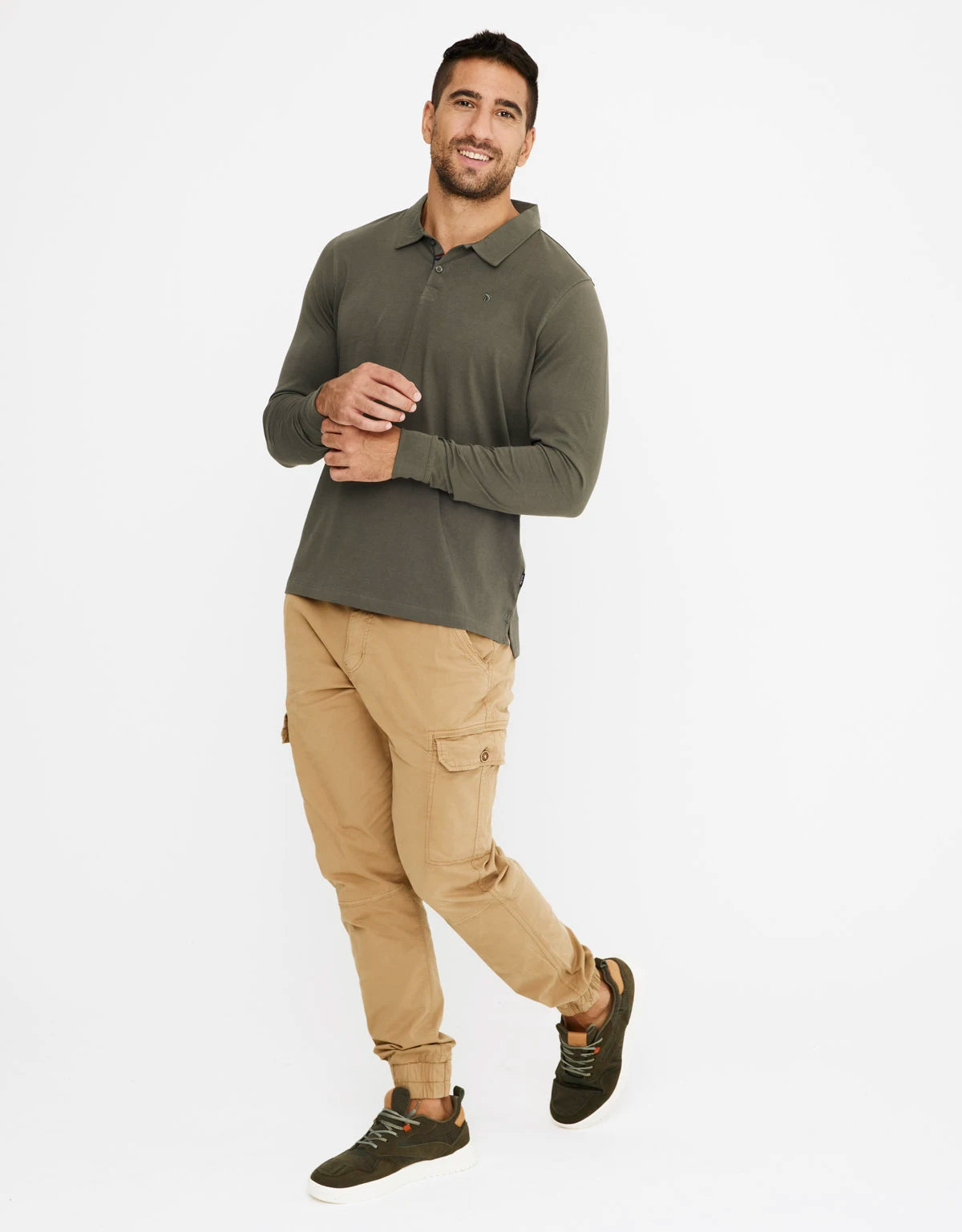 Polo Manga Larga Caqui - Pals 5