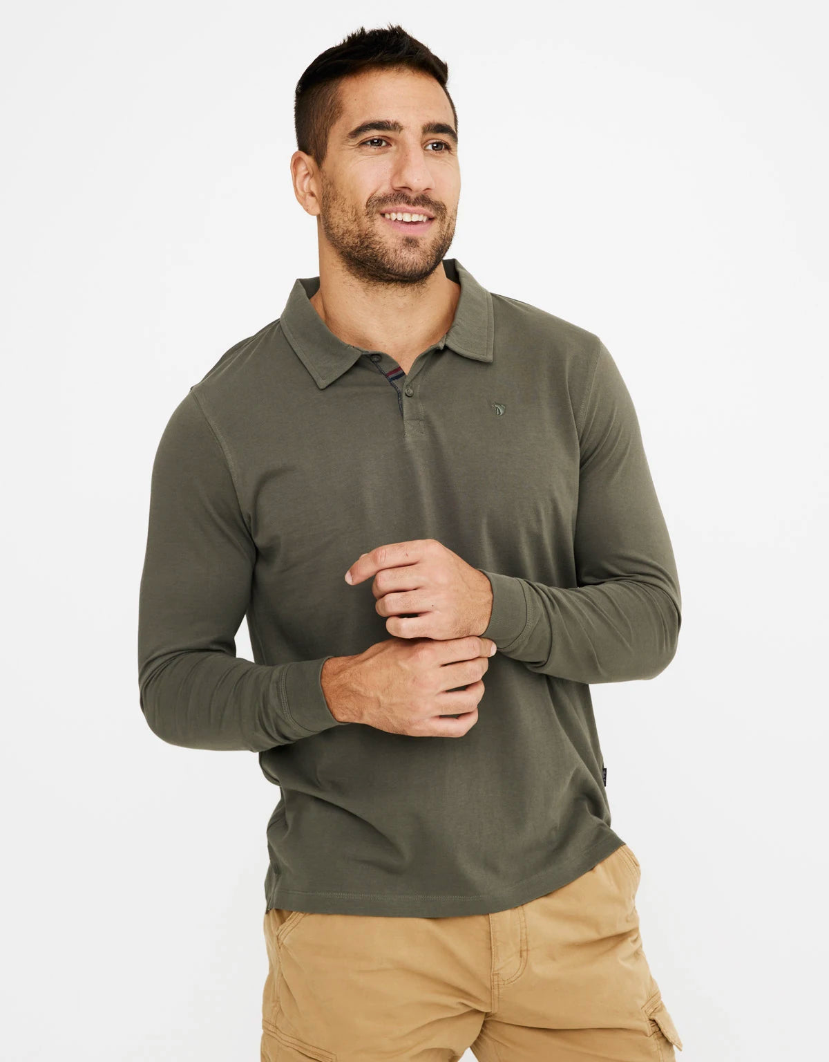 Polo Manga Larga Caqui - Pals