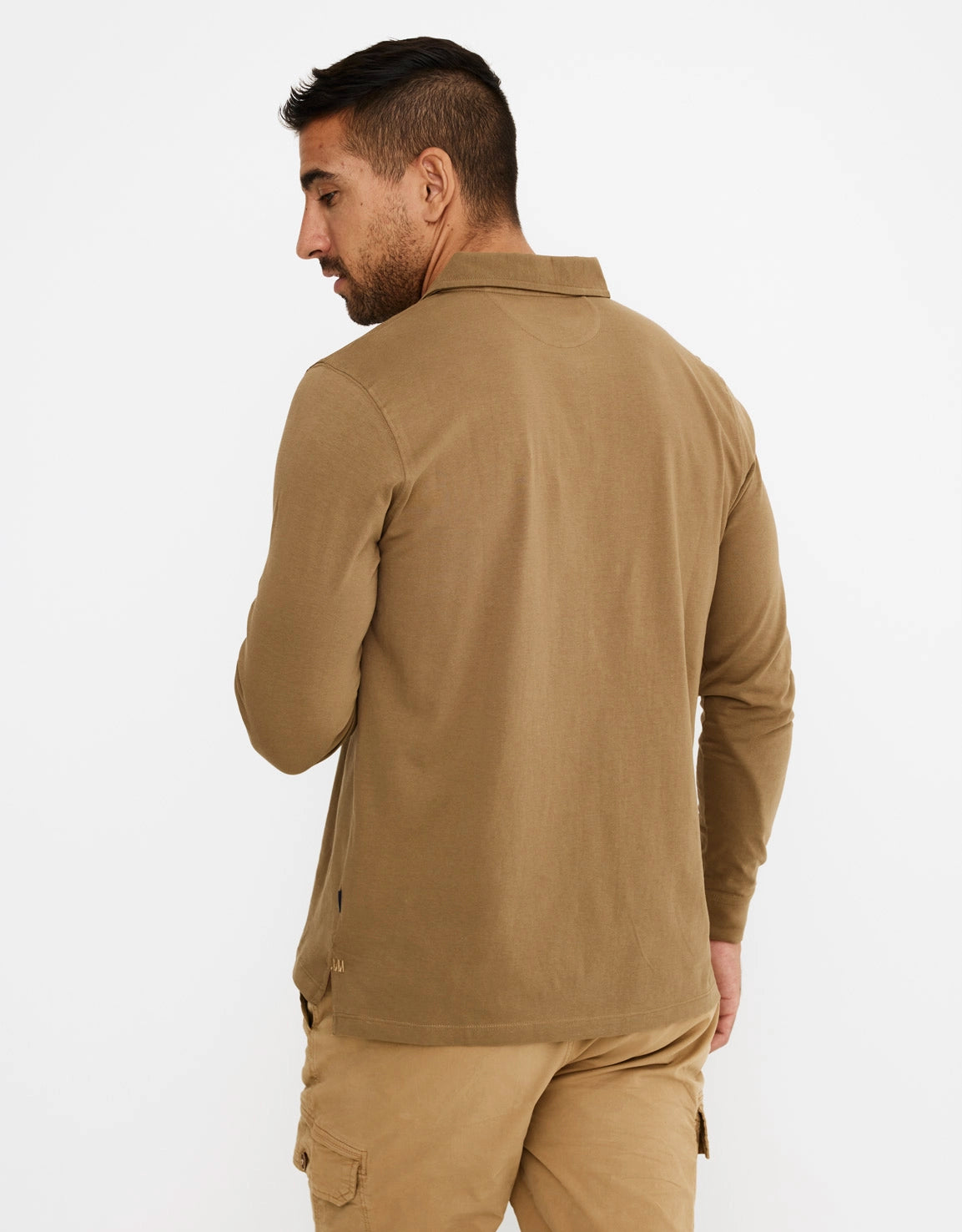 Polo Manga Larga Caqui Marrón - Pals 2