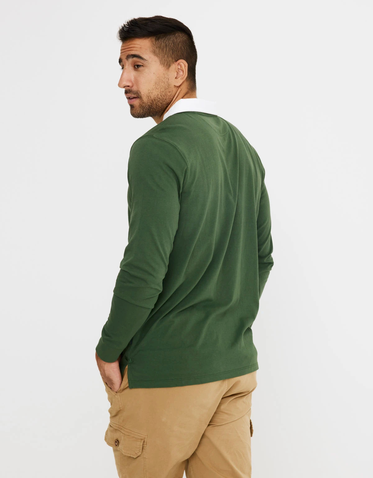 Polo Manga Larga Verde - Dente