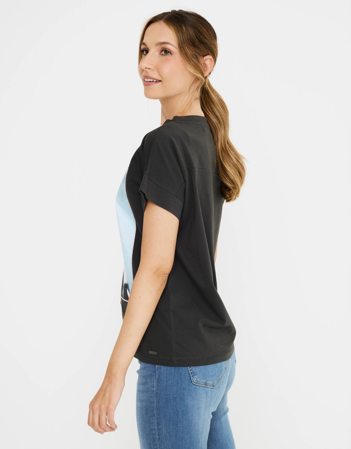 Camiseta Manga Corta Algodón Antracita - Gaudrey 3