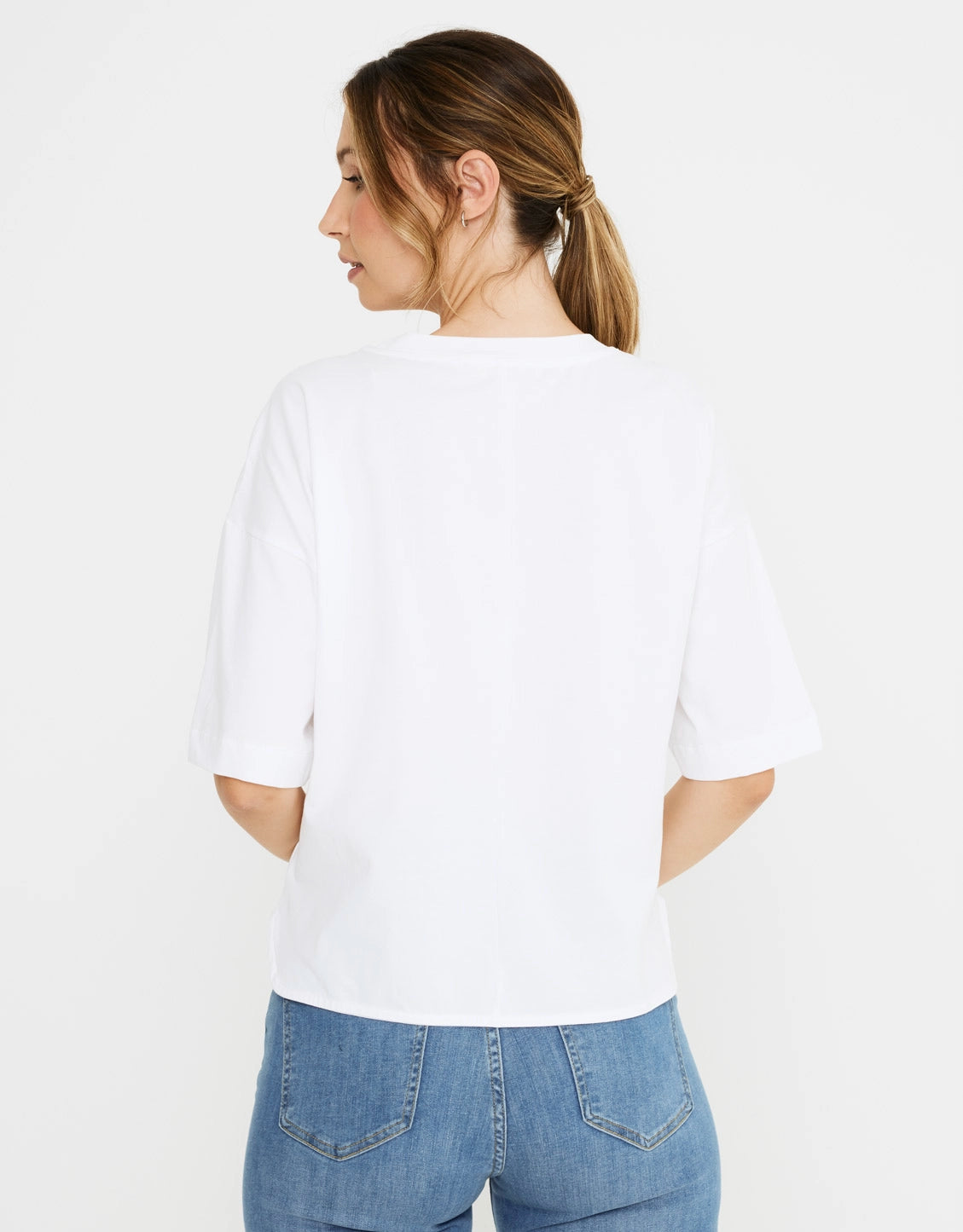 Camiseta Manga Corta Blanco Algodón - Giris 2