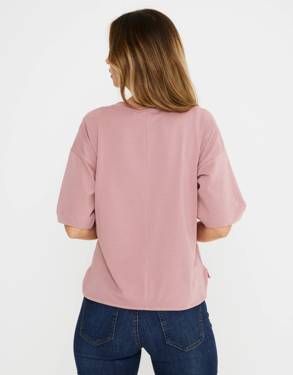 Camiseta Manga Corta Rosa Algodón - Giris 2