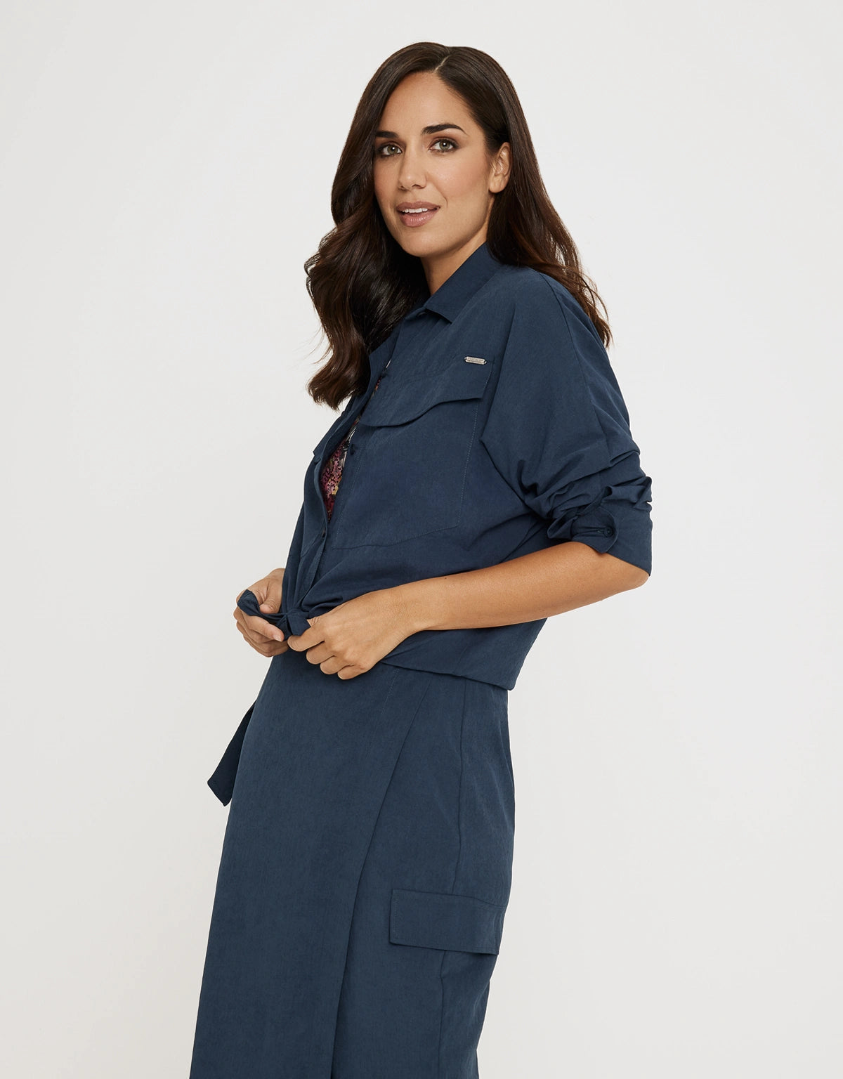 Camisa Manga Larga Azul Oscuro - Presti