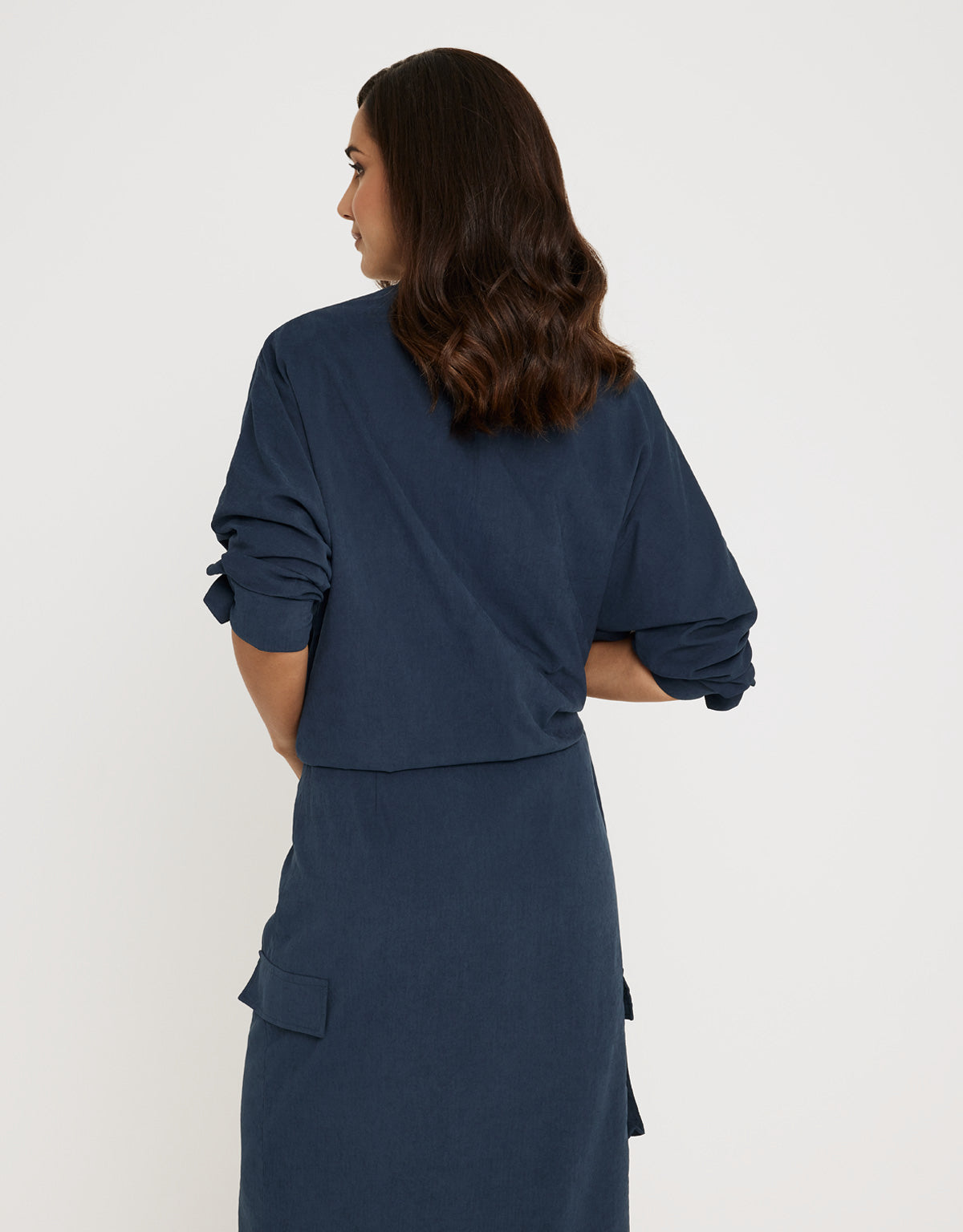 Camisa Manga Larga Azul Oscuro - Presti