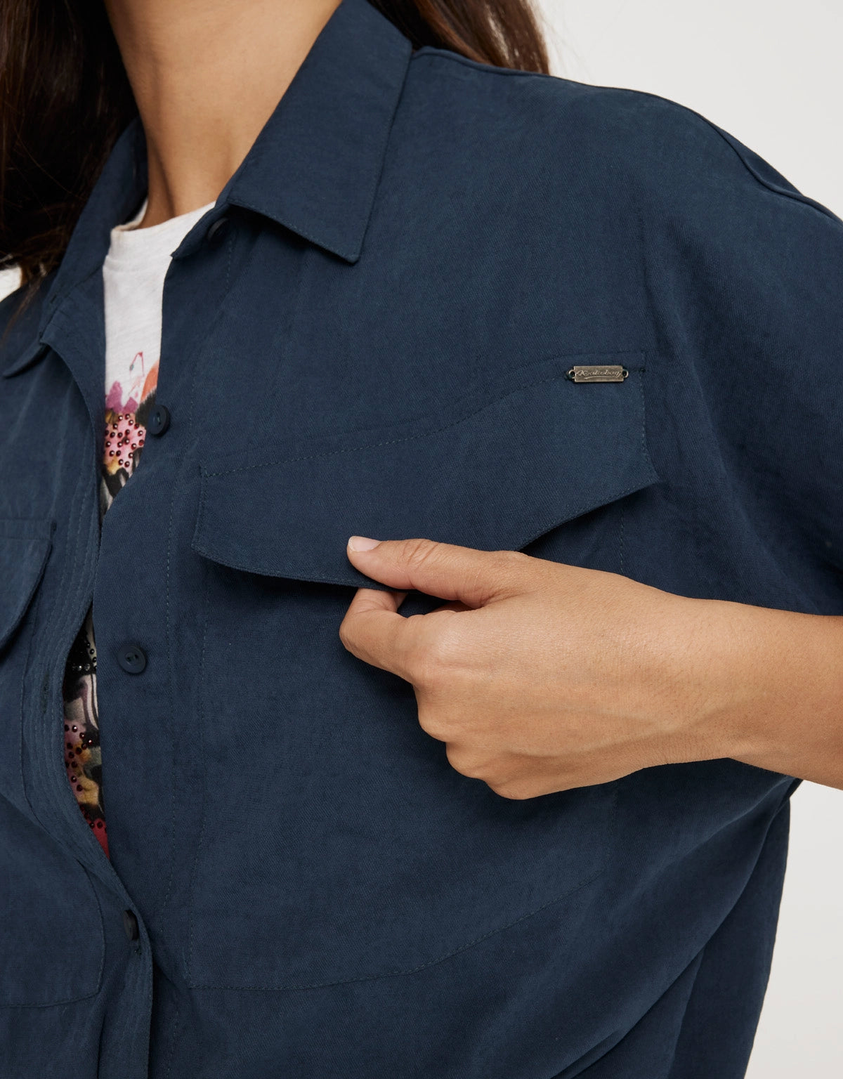 Camisa Manga Larga Azul Oscuro - Presti