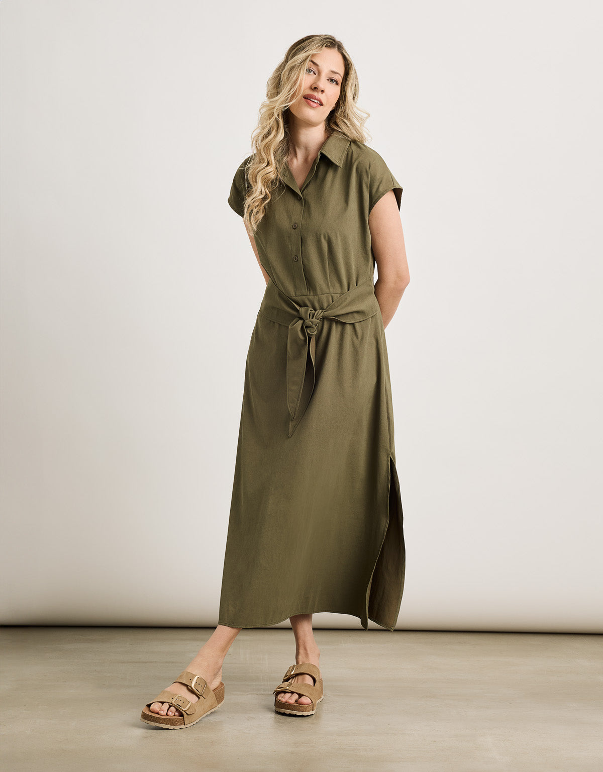 Vestido Midi Caqui - Veronique