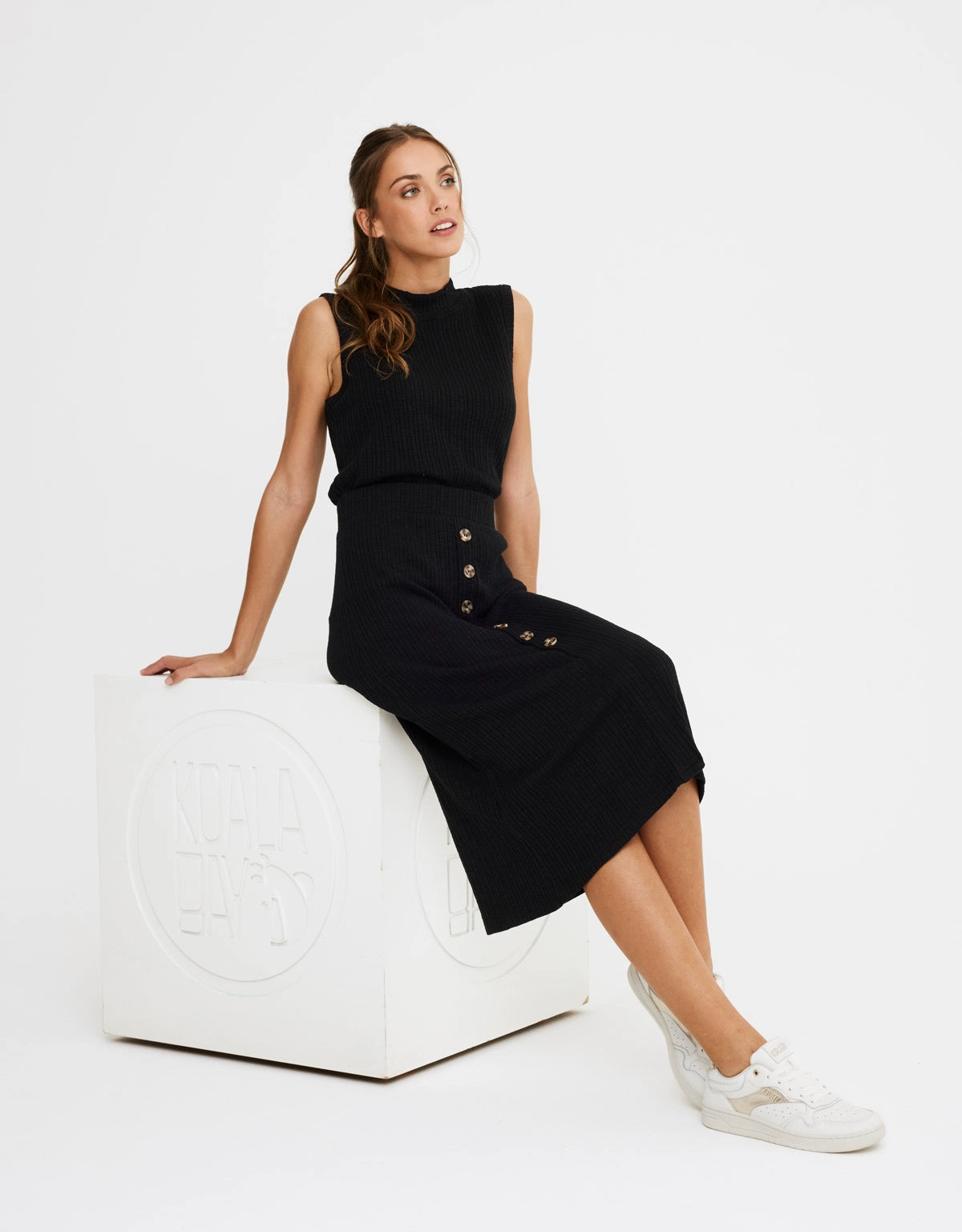 Falda Midi Negro - Filba 5