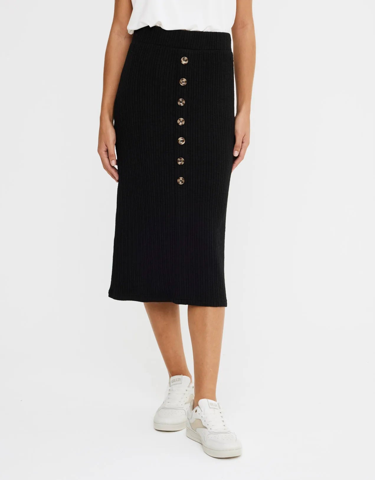 Falda Midi Negro - Filba