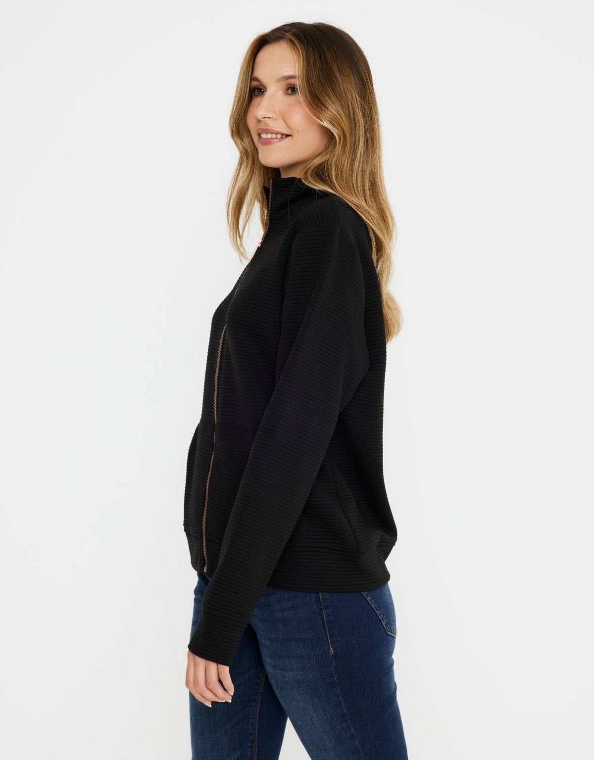 Chaqueta Cremallera Negro - Tigia