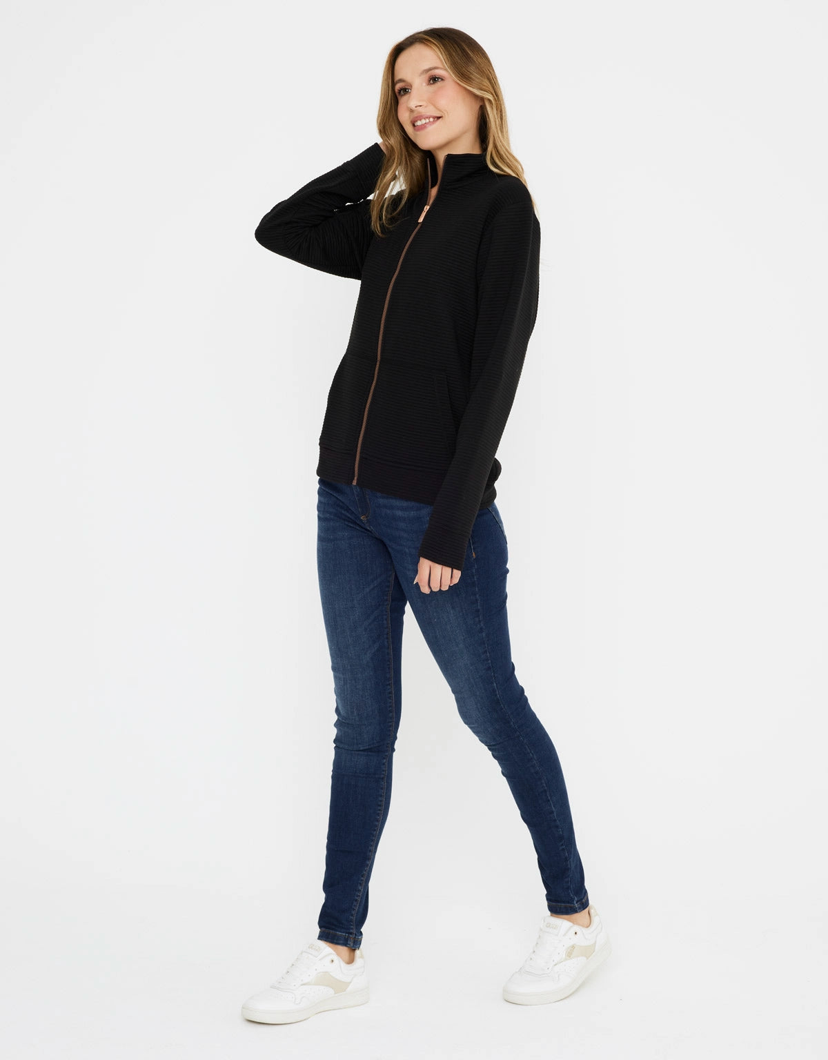 Chaqueta Cremallera Negro - Tigia