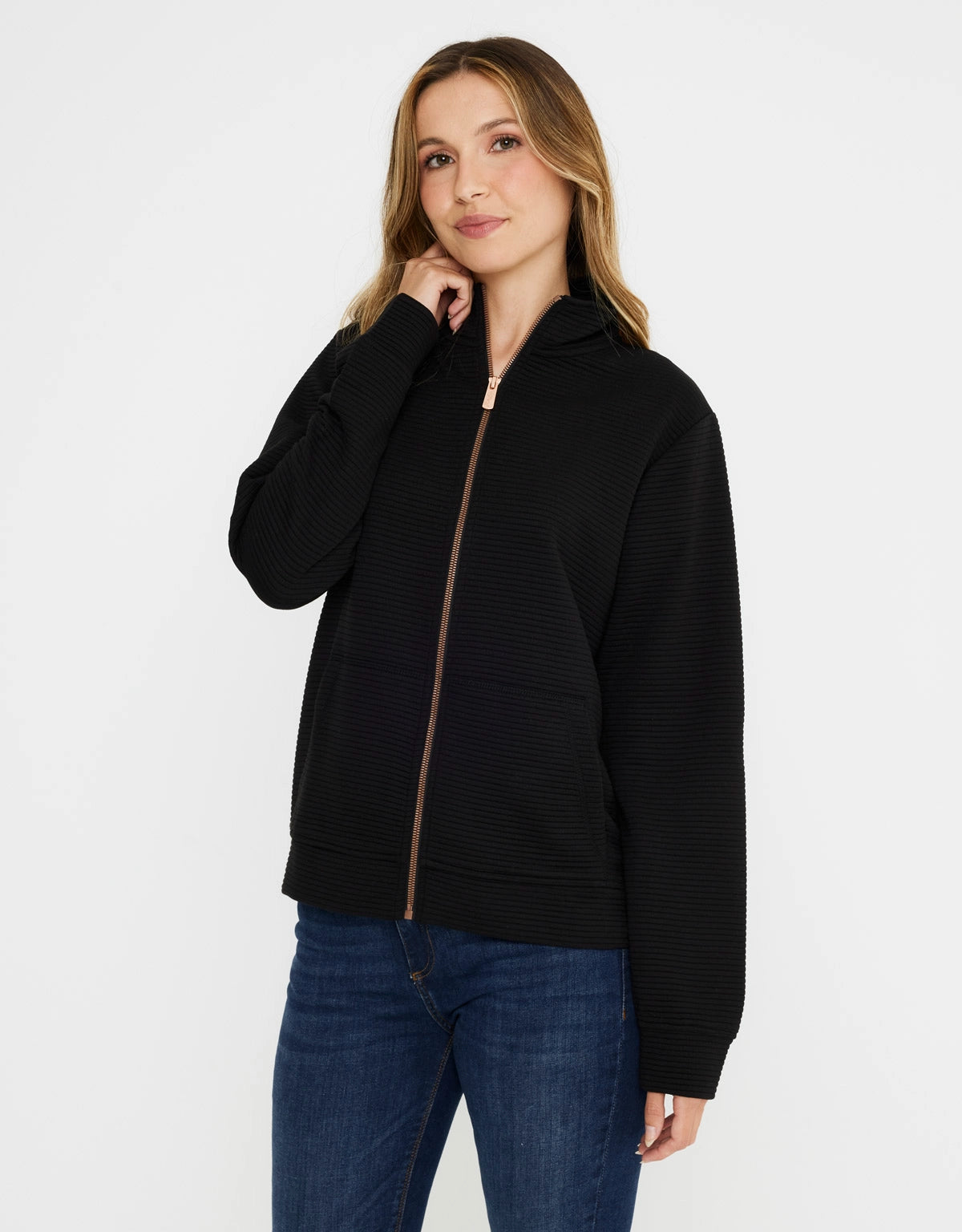 Chaqueta Cremallera Negro - Tigia