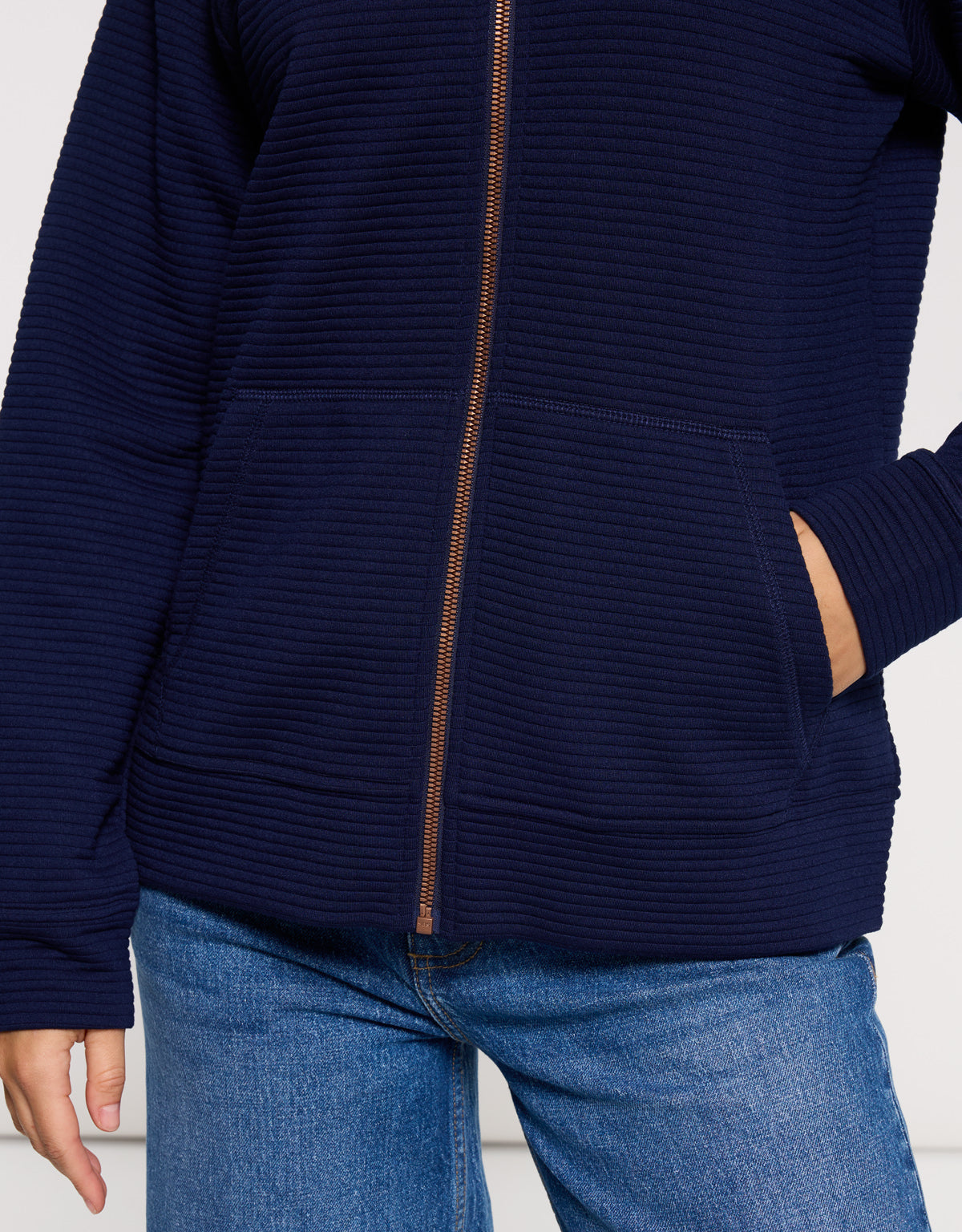 Chaqueta Cremallera Azul Marino - Tigia 5