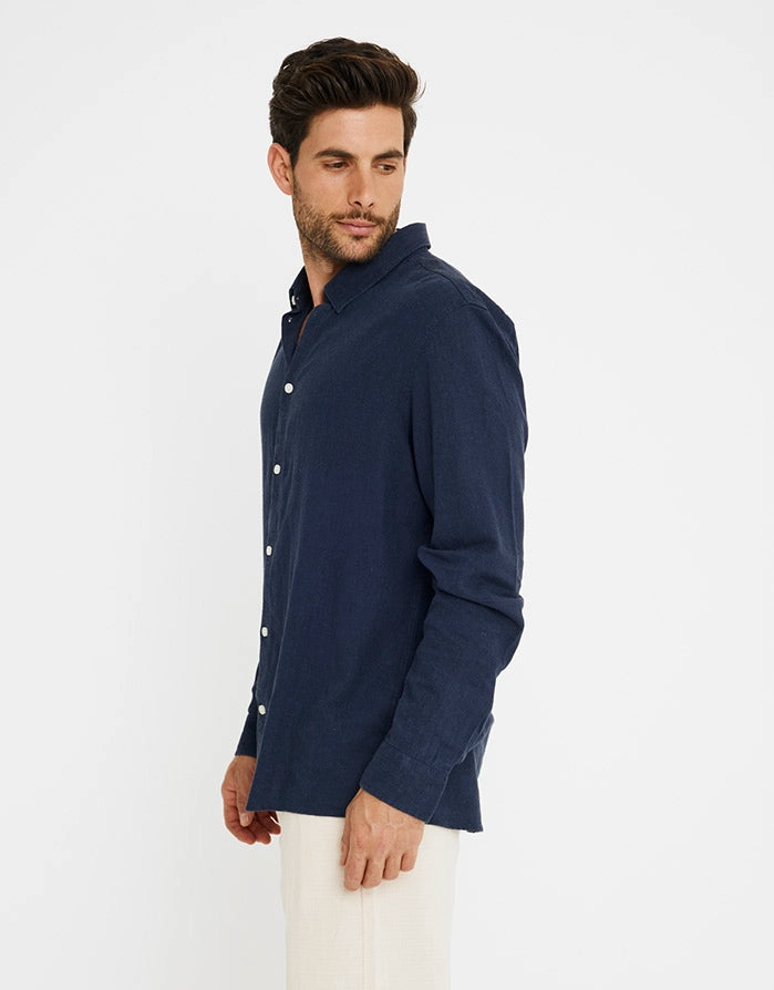 Long Sleeve Linen Shirt - Norwich