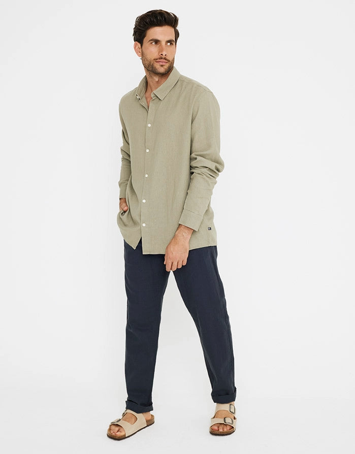 Long Sleeve Linen Shirt - Norwich