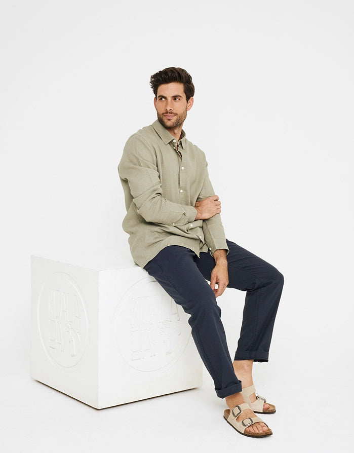 Long Sleeve Linen Shirt - Norwich