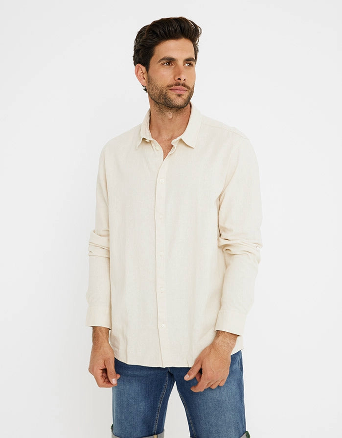Long Sleeve Linen Shirt - Norwich