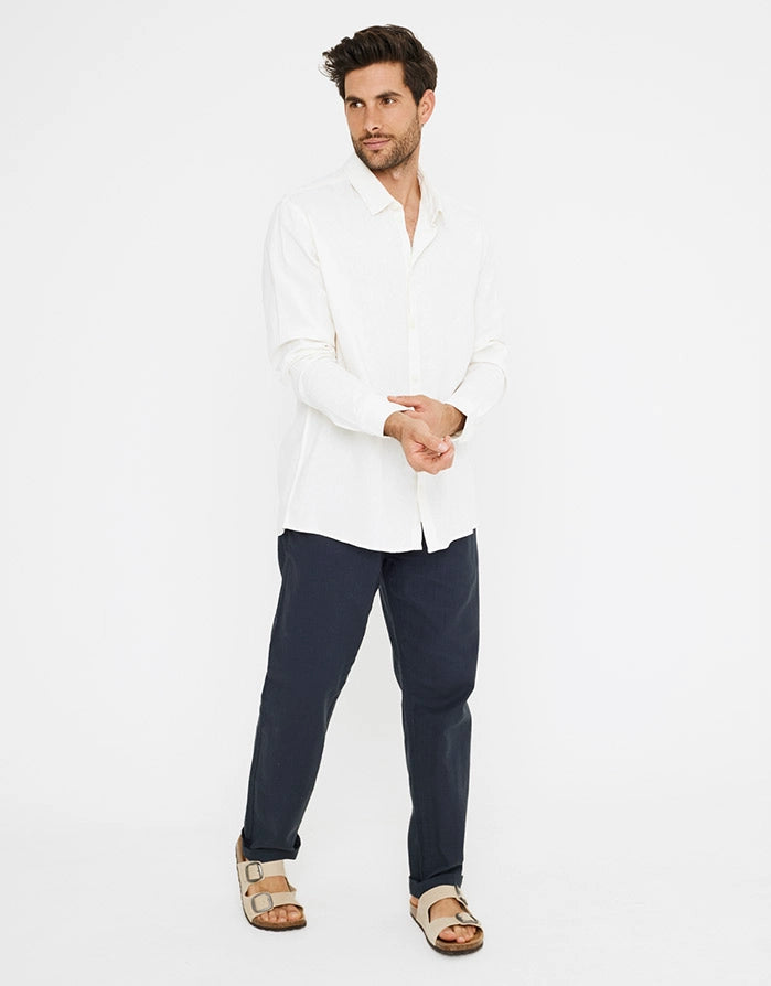 Long Sleeve Linen Shirt - Norwich