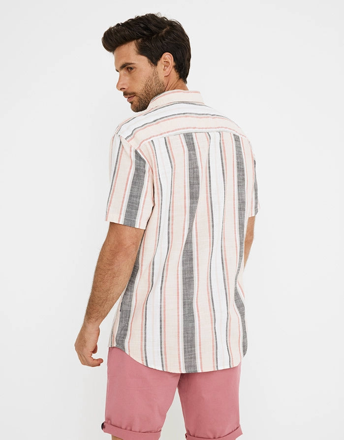 Striped Short Sleeve Shirt - Salah