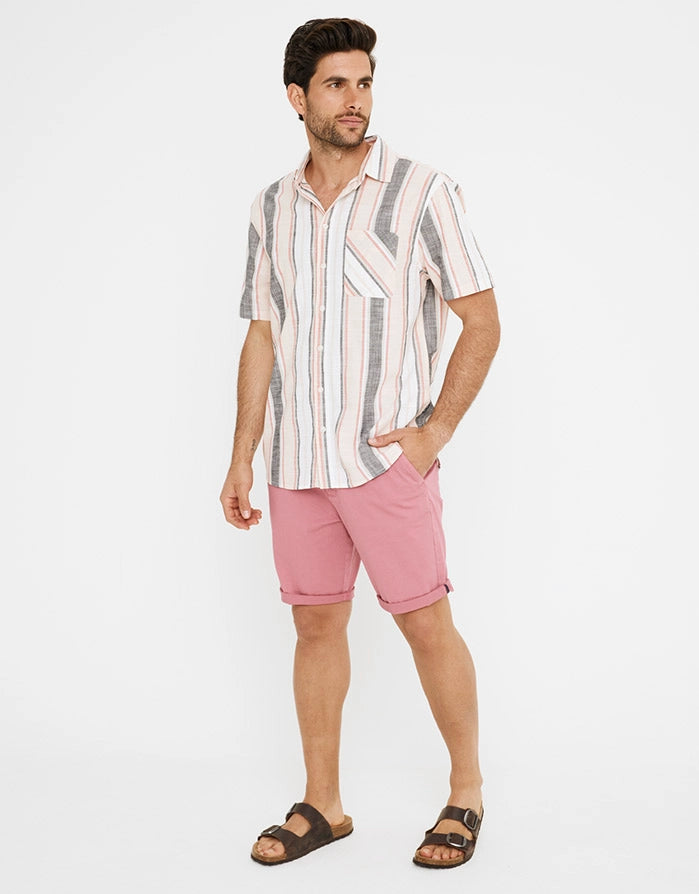 Striped Short Sleeve Shirt - Salah