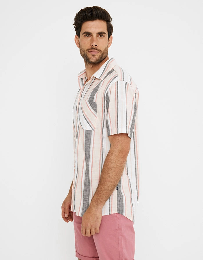 Striped Short Sleeve Shirt - Salah