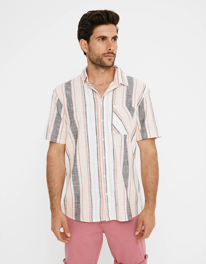 Striped Short Sleeve Shirt - Salah